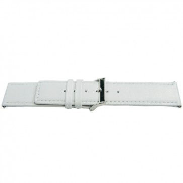 Correa de reloj de cuero genuino color blanco 26mm